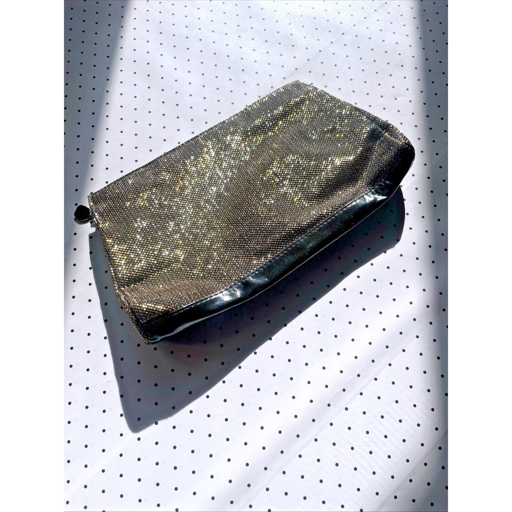 Lancôme Paris Metallic Bronze Shimmer Cosmetic Bag Makeup Travel Pouch
